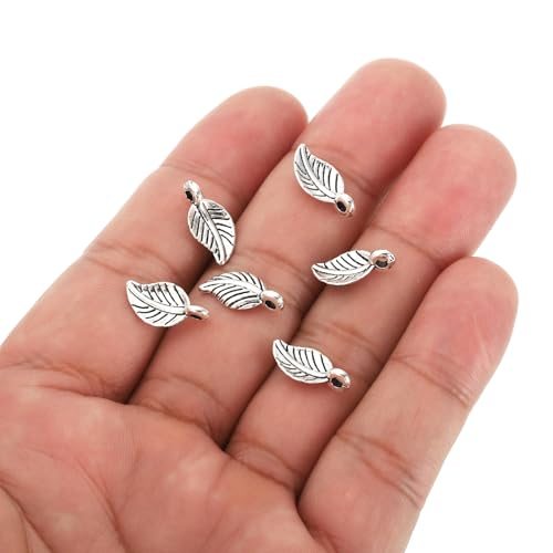 Leaf Pendants, 50 Pack Alloy Tree Leaf Beads Bulk Leaves Charm view 3
