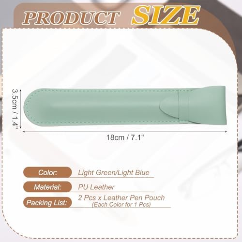 Leather Pen Pouch Sleeve, Leather Fountain Pen Holder Case view 2