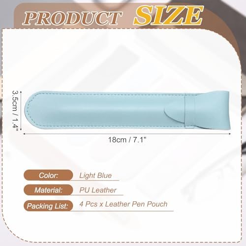Leather Pen Pouch Sleeve, Leather Fountain Pen Holder Case view 2