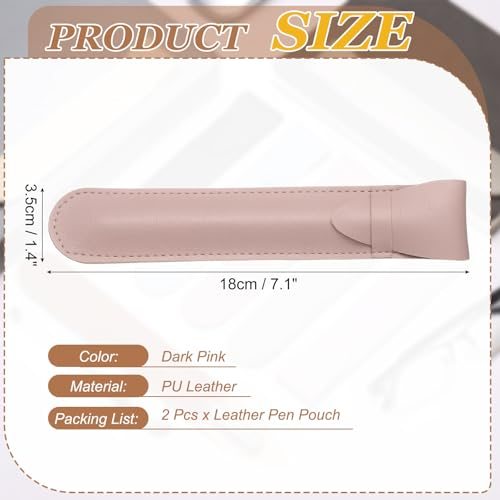 Leather Pen Pouch Sleeve, Leather Fountain Pen Holder Case, Protective view 2