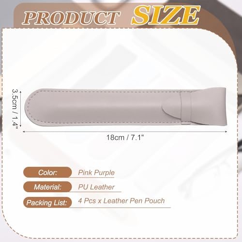 Leather Pen Pouch Sleeve, Leather Fountain Pen Holder Case, Protective view 2