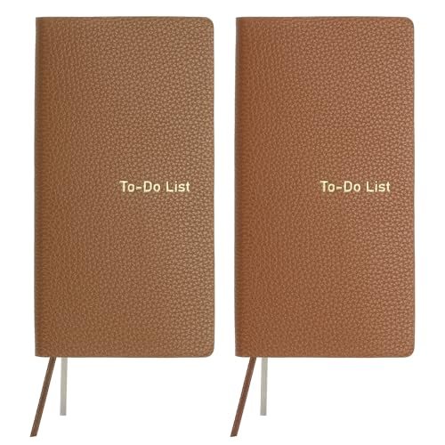 Leather to Do List Notepads, 160 Pages 6.5 x 3.2 Leather Daily Planners — PATIKIL