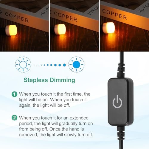LED Strip Dimmer Switch, 1set DC 5-24V USB Light Cable Touch, Black view 4