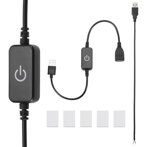 LED Strip Dimmer Switch, 1set DC 5-24V USB Light Cable Touch, Black — PATIKIL