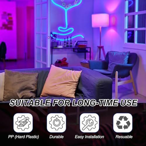 LED Strip Light Clips, 50 Pack Mounting Bracket Hard Fixing Clips Clamp view 5