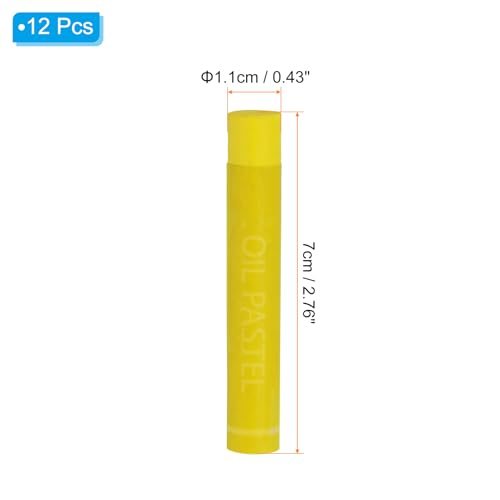 Lemon Yellow Oil Pastels, 12Pcs Soft Oil Crayons Creamy Pastels Stick Art view 2