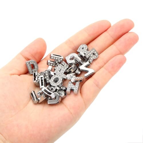 Letter Dharm Rhinestone Letter Dharm Letter D Silvery, Crystal Alphabet view 3