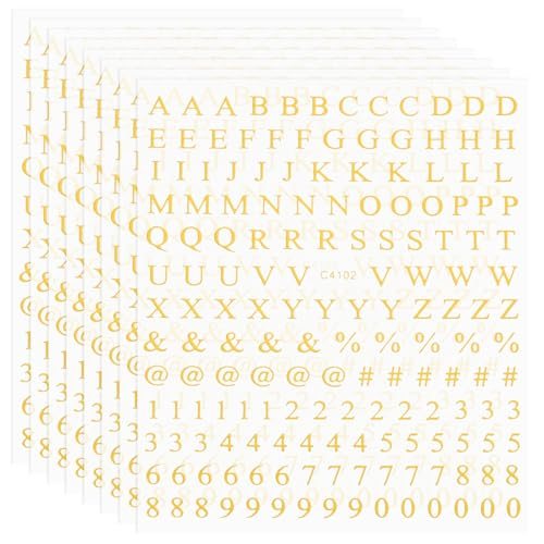 Letter Nail Stickers 8PCS 3D Self-Adhesive Gold — PATIKIL