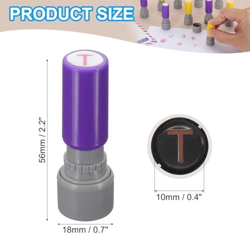 Letter Stamps Self Inking, Character T 7mm Alphabet Teacher Stamp Initial view 2