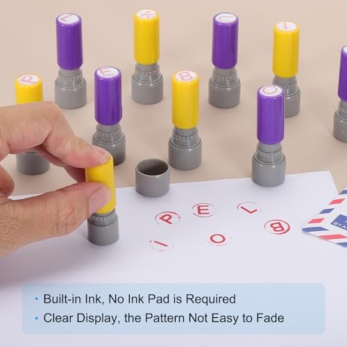 Letter Stamps Self Inking, Character T 7mm Alphabet Teacher Stamp Initial view 4