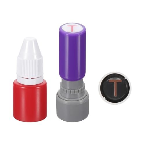 Letter Stamps Self Inking, Character T 7mm Alphabet Teacher Stamp Initial — PATIKIL