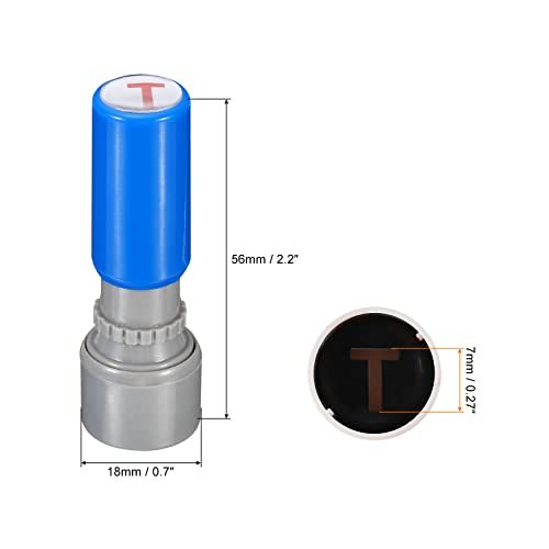 Letter Stamps Self Inking, Character T 7mm Alphabet Teacher Stamp Initial view 2