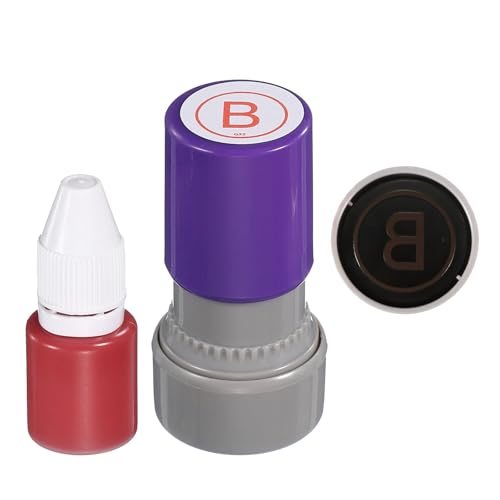 Letter Stamps Self Inking Letter W Initial Alphabet Red Ink Purple, Stamp — PATIKIL