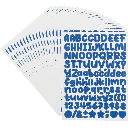 Letter Sticker 2240Pcs 1/2" Number Sticker, Dark Blue, Small Vinyl — PATIKIL