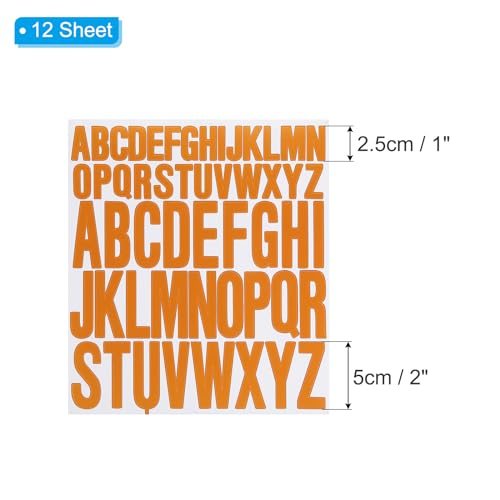 Letter Stickers 1 Inch 2 Inch, 12 Sheets Self Adhesive Alphabet Sticker view 2