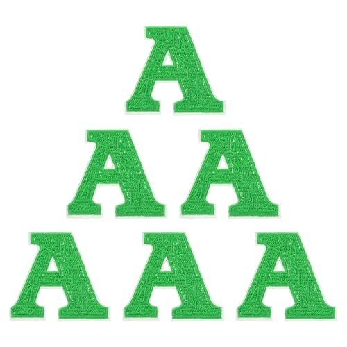 Letters Patches 6 Pcs Initial Letter A Iron on 2.36" Light Green — PATIKIL