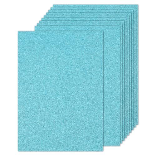 Light Blue Glitter Cardstock Paper, A4 Size (8.3x11.7 Inch), 250gsm — PATIKIL