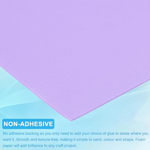 Light Purple EVA Foam Sheet, 12x8" 2mm Thick EVA Foam Sheets 10 Pcs view 4