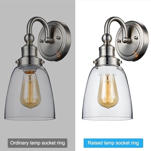 Light Socket Shade Ring, 2pcs E26 E27 Medium Base Metal Sockets Lock view 3
