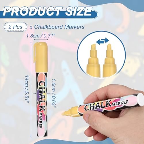 Liquid Chalk Markers 6mm, 2 Pcs Chalkboard Markers view 2