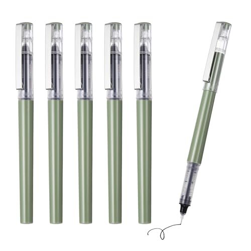 Liquid Ink Rollerball Pens, 0.5mm Avocado Green Body — PATIKIL