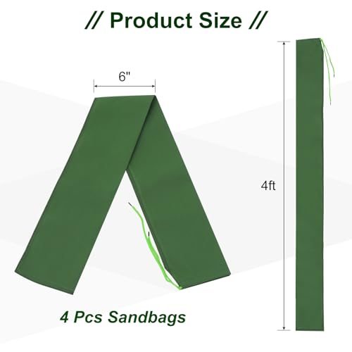 Long Canvas Sandbags, Green view 2