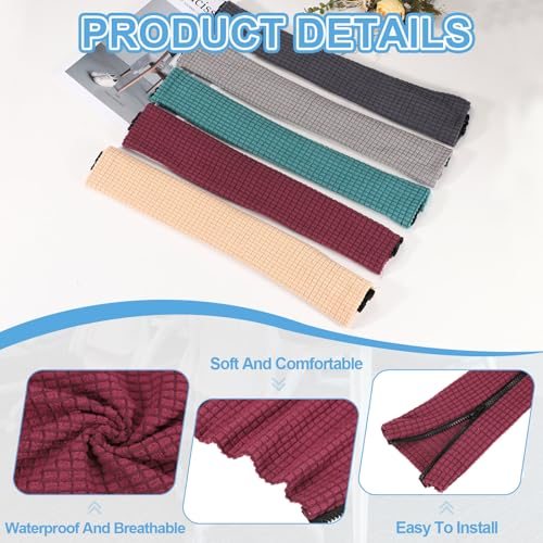 Long Computer Chairs Arm Rest Cover Removable Slipcover Hand Rest view 4