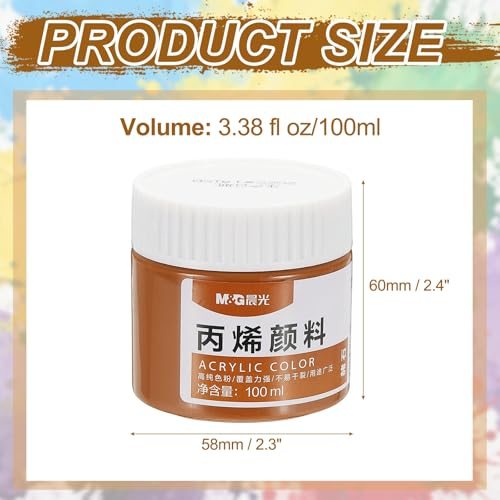 M&G Acrylic Paint 3.38 Fl Oz(100ml) Waterproof Ochre view 2