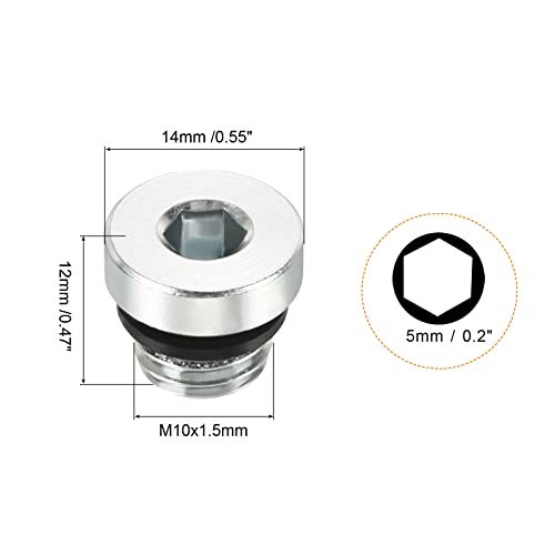 M10*1.5 Internal Hex Head Pipe Fitting Plug view 2