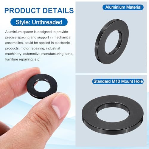 M10 Aluminium Spacers 3/8" ID x 3/4" OD Round Standoff Spacer view 3