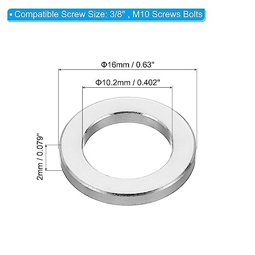 M10 Aluminum Spacers, 20 Pcs Metal Spacer Aluminum Round 10.2mm ID x 16mm view 2