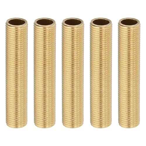 M10 Fine Thread Brass Lamp Pipe Nipple — PATIKIL