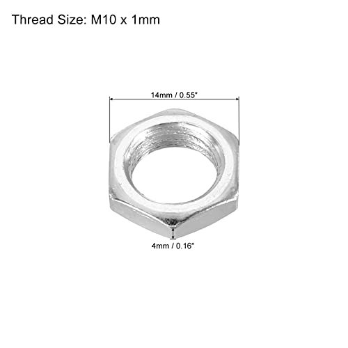 M10 x 1.0 Steel Hex Nuts view 2