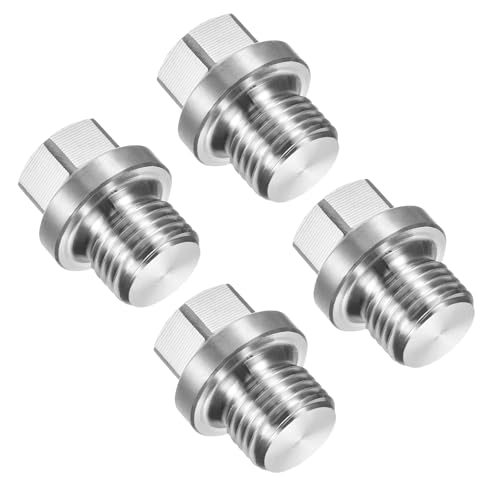 M10 x 1.5 Male Pipe Plug 4 Pcs Oil Drain Plug 304 Stainless Steel Metric — PATIKIL