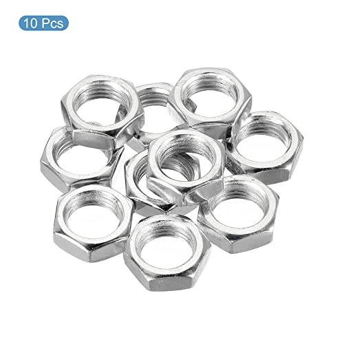 M14 x 1.5 Steel Hex Nuts, 10 Pack Metric Thread Zinc Plated Finished view 3