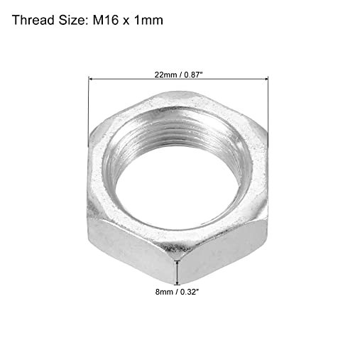 M16 x 1.0 Steel Hex Nuts view 2
