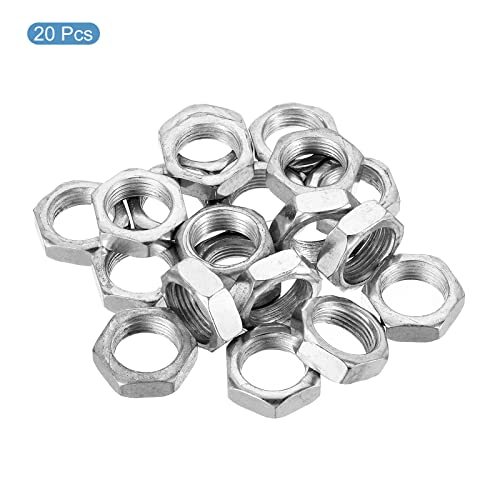 M20 x 1.5 Steel Hex Nuts, 20 Pack Metric Thread Zinc Plated Finished view 3