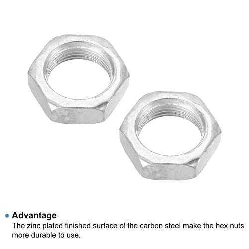 M20 x 1.5 Steel Hex Nuts, 20 Pack Metric Thread Zinc Plated Finished view 4