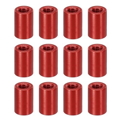 M3 Metal Threaded Standoff Spacer Nuts, Round Aluminum Spacers Female — PATIKIL