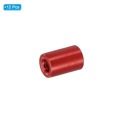 M3 Metal Threaded Standoff Spacer Nuts, Round Aluminum Spacers Female view 3