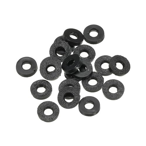M3 Rubber Flat Washer 20 Pack 3mm ID 7mm OD 1.2mm Thick, Black, Sealing — PATIKIL