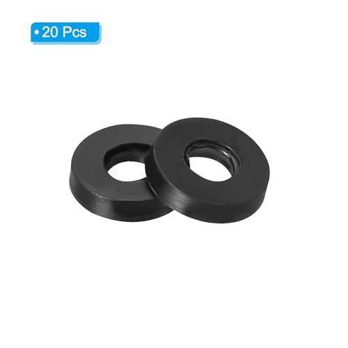 M3 Rubber Flat Washer 20 Pack 3mm ID 7mm OD 1.2mm Thick, Black, Sealing view 3
