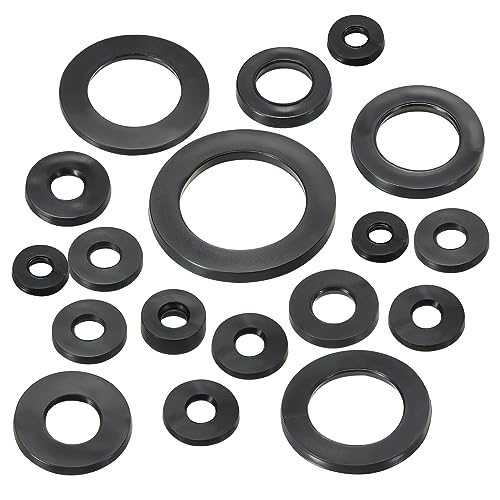 M3 Rubber Flat Washer 20 Pack 3mm ID 7mm OD 1.2mm Thick, Black, Sealing view 4