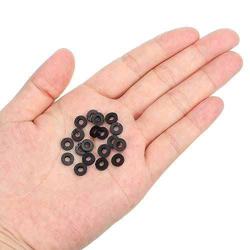 M3 Rubber Flat Washer 20 Pack 3mm ID 7mm OD 1.2mm Thick, Black, Sealing view 5