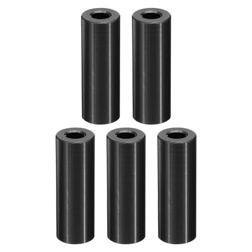 M6 Aluminum Spacers M6 x 1/2" OD x 1-1/2" L Round Black 5Pcs — PATIKIL
