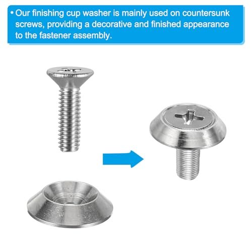 M6 Finish Countersunk Washer 15mm Dia 304 Stainless Steel 10pcs view 4