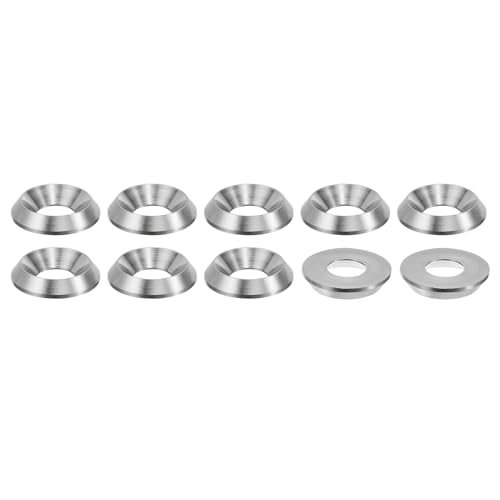 M6 Finish Countersunk Washer 15mm Dia 304 Stainless Steel 10pcs — PATIKIL