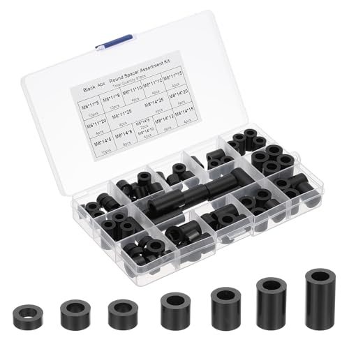 M6 M8 Nylon Spacer, 81Pcs Round Spacer Standoff Non-Threaded Assortment — PATIKIL