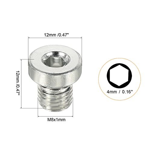 M8*1 Internal Hex Head Pipe Fitting Plug view 2