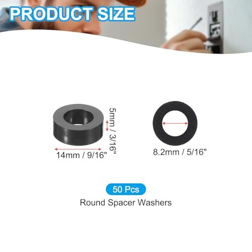 M8 ABS Spacer 5/16" ID x 9/16" OD x 3/16" L view 2